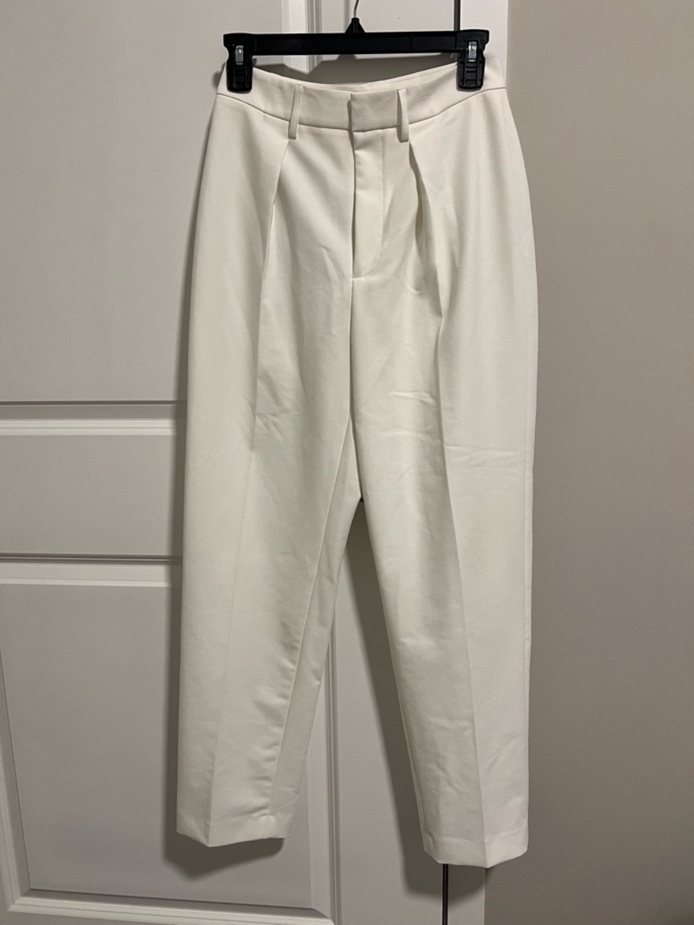 ANTONIO MELANI White High-Waist Pleated Pants